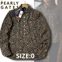 新品 0 定価2.5万 レオパード パーリーゲイツ 保温素材 長袖