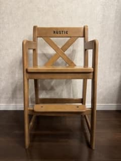 希少品 karimoku RUSTIC ベビーチェア ハイチェア木製 - メルカリ