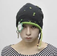 isecai ビーニー Whimgy Beanie BLACK×Green 帽子 - メルカリ