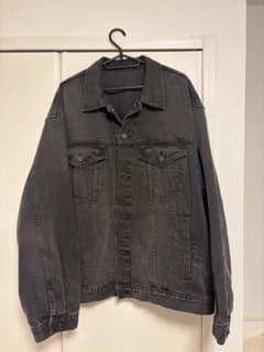 【美品】オーバーサイズ 黒 デニムジャケット Gジャン ブラックデニムのサムネイル