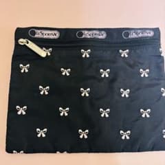 LeSportsac ポーチ リボン刺繍ブラックのサムネイル