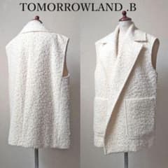 トゥモローランド ビー TOMORROWLAND .B ジレ アルパカ ホワイト 