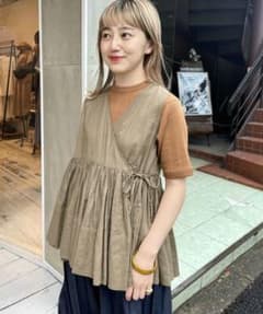 BEAMS BOY/コットン リネン カシュクール ノースリーブのサムネイル