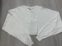 x-girl ホワイト クロップドTシャツ Mのサムネイル