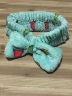 リボン付き ヘアバンド 洗顔用 パステルカラーのサムネイル