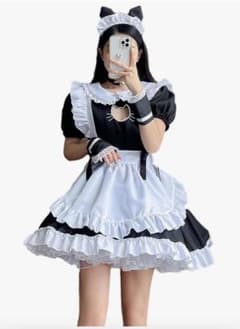 《着画アリ》メイド服 胸空き 猫のサムネイル