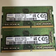 SAMSUNG ノートPC用メモリ 8GB 2枚セット PC4-3200AA ➀ - メルカリ