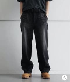 order loose denim pants used "black"のサムネイル