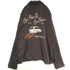 SCHOTT ショット ベトジャン グレー XL バック刺繍 スカジャン風 薄手 SCHOTT ショット ベトジャン グレー XL バック刺繍 スカジャン風 薄手