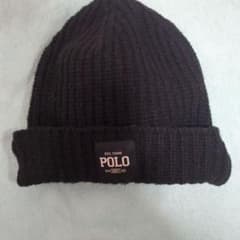 POLO ポロ　黒　ブラック　ニット　ビーニーのサムネイル