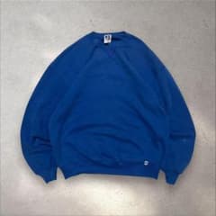 RUSSELLATHLETIC80s〜90sUSA製無地スウェット前Vガゼット青 - メルカリ