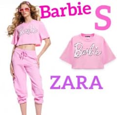ZARA 新品 Barbie コラボ クロップドTシャツのサムネイル