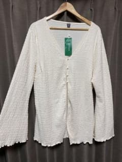新品未使用！4XL 大きいサイズ！ カーディガン クリーム色のサムネイル