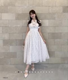 ⭐️値下げ中⭐️AnMILLE フラワーフリルレースワンピース ピンクのサムネイル