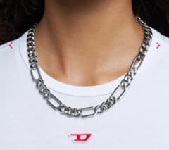 DIESEL シルバー ネックレス 箱.ショッパー等付属品有り - メルカリ