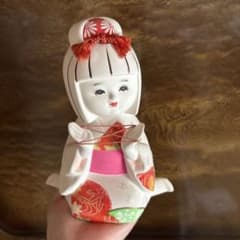 美品　博多人形　はかた人形　あやとり 日本人形 陶器製 置物のサムネイル