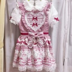 リズリサ Sweet Gingham Tea Room ワンピース 赤 - メルカリ