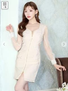 フロントジップ レース ミニドレス キャバドレスdazzy Storeのサムネイル