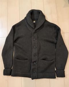 Lee ショールカラー ニット カーディガン ダークグレーのサムネイル