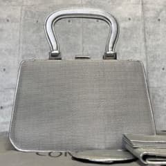 未使用級】COMTESSE シルバー ホースヘア シルバー金具 ハンドバッグ 