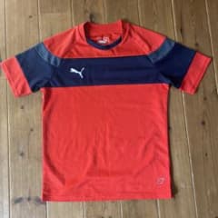 PUMA Tシャツ 140 赤 メッシュ　DRY CELL サッカーのサムネイル