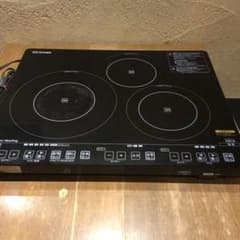 IHクッキングヒーター 3口 アイリスオーヤマ IH-S313V IRIS OHYAMA（アイリスオーヤマ） 3口IHクッキングヒーター スタンド