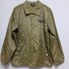 VANS コーチジャケット ロゴプリント カーキ 希少カラー - 4