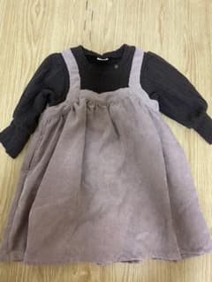 プティマイン 美品 ワンピース ブラウン 80サイズのサムネイル