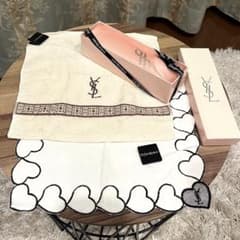✨신품 3점 ✨이브산로랑 손수건 수건 카산드라 로고 YSL 자수 면