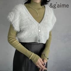 専用❣️&g'aime アンジェム  2WAYシャギーショートニットベストのサムネイル