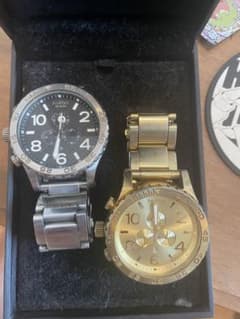NIXON CHRONO 51-30 ゴールド / シルバー 腕時計 2本セット - メルカリ