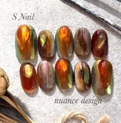 ネイルチップ No.71 ニュアンスぷっくりデザインネイルのサムネイル