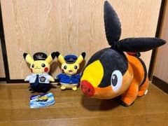 포켓몬 봉제인형 파일럿 피카츄 포카부 3점 세트