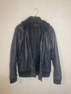 AZUL BY MOUSSY フェイクレザージャケット フード付きのサムネイル