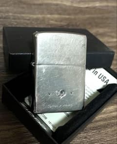 zippo ジッポー　スパイラルハート　オイルライターシルバーカラー保証書、箱付のサムネイル
