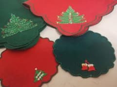 クリスマス　ランチョンマット・コースター　セットのサムネイル