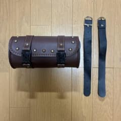 バイク用 ツールバッグ ブラウン スタッズ付きのサムネイル