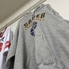 SABER BASKETBALL プリント プルオーバー パーカー グレー