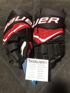 アイスホッケーグローブBAUER Vapor FLYLITE 黒赤サイズ13 - メルカリ
