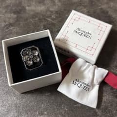最終値下げ 美品 ALEXANDER McQUEEN スカル3連リング 指輪 | Shop at 