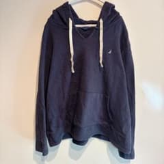 NAUTICA【XL】ネイビー フード付き トレーナー ノーティカ