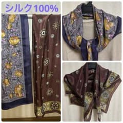 スカーフ　2枚　シルク100%のサムネイル