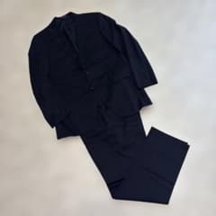 ユナイテッドアローズ ダークネイビー ストライプ ビジネススーツ 48