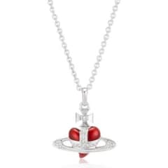 VIVIENNE WESTWOOD DIAMANTE HEART シルバーレッドのサムネイル