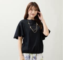 ローズティアラ　46 新品　接触冷感　綿100% フレアスリーブカットソー ローズティアラ 46 新品 接触冷感 綿100% フレアスリーブカットソー
