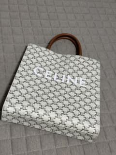 CELINE ロゴ トートバッグ ホワイトのサムネイル