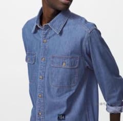UNIQLO jw anderson デニムシャツ　Lサイズ　ブルー