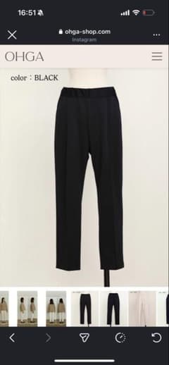 OHGA マシュマロパンツMサイズ ブラック - メルカリ
