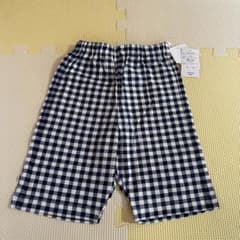 ハーフパンツ　新品未使用　濃紺　ギンガムチェックのサムネイル