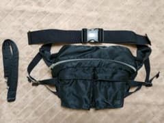 ポーター PORTER タンカー ナイロン ウエストバッグ ブラックのサムネイル